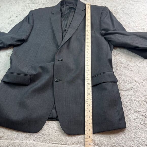 Calvin Klein Blazer Jacket Mens Size 44 Regular 100% Wool Sport Coat Grey - Picture 5 of 10